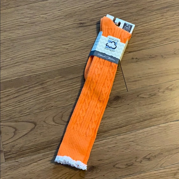 Orange knee high lace trim socks - Picture 5 of 5